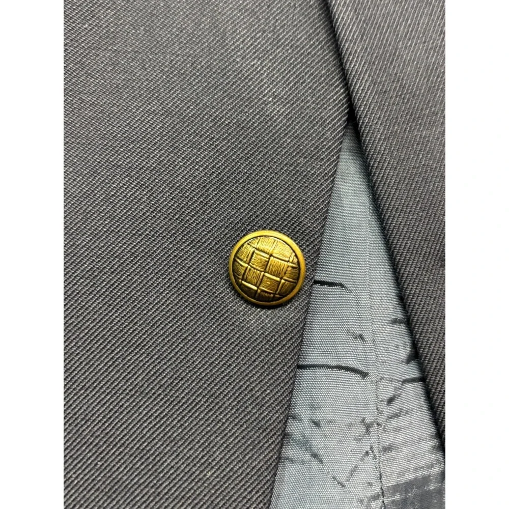 vtg Yves Saint Laurent 38R Navy Blue Blazer Jacket Sport Suit Coat Gold Buttons